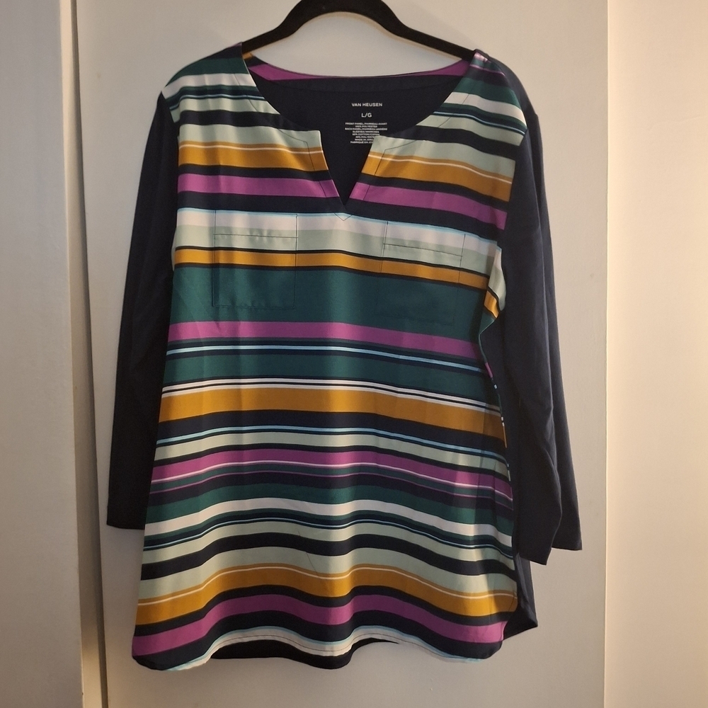 Van Heusen Women's Multicolor Striped Blouse